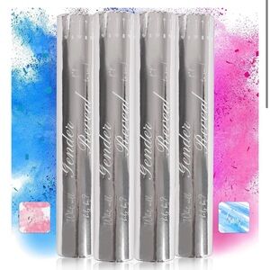 Gender Reveal Confetti Powder Cannon - 2 Blue Decorations Party Supplies